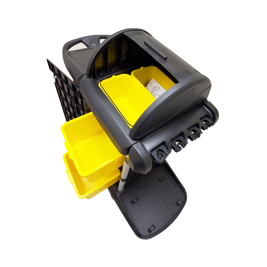 High Security Janitorial Cart with Hood and Lock - Sold By The Case