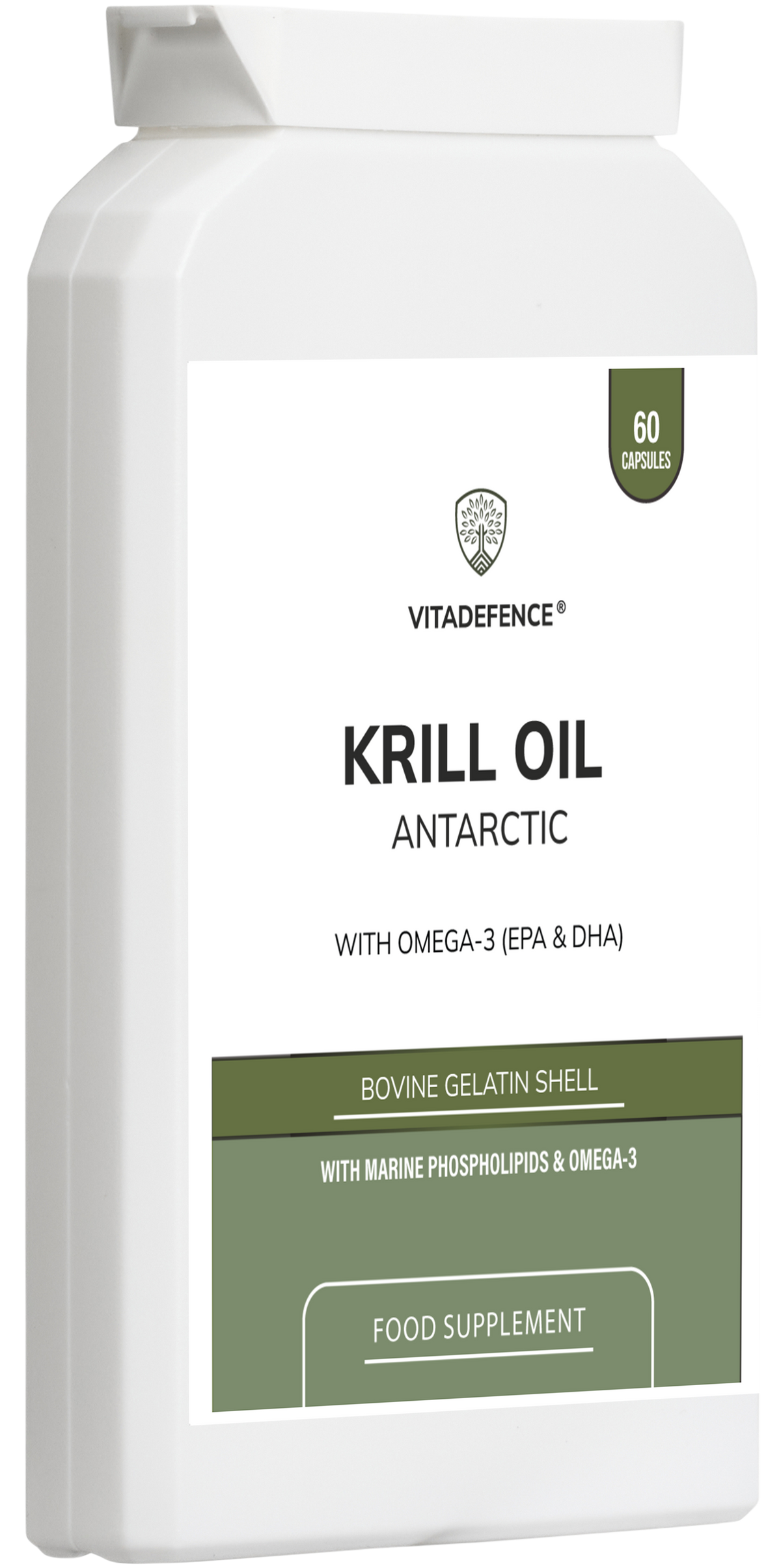 Krill Oil Antarctic | 500 mg with EPA, DHA & Astaxanthin – 60 Softgels