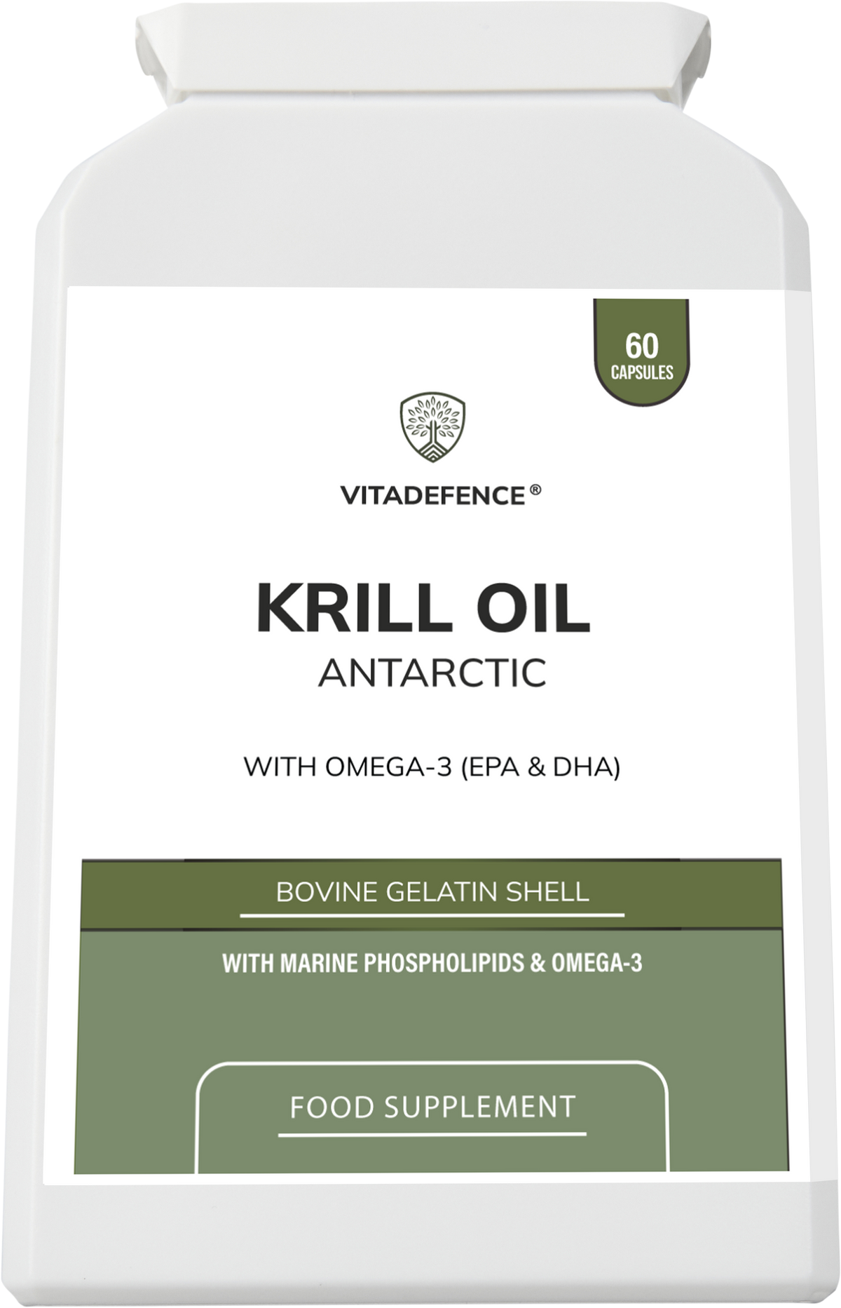 Krill Oil Antarctic | 500 mg with EPA, DHA & Astaxanthin – 60 Softgels