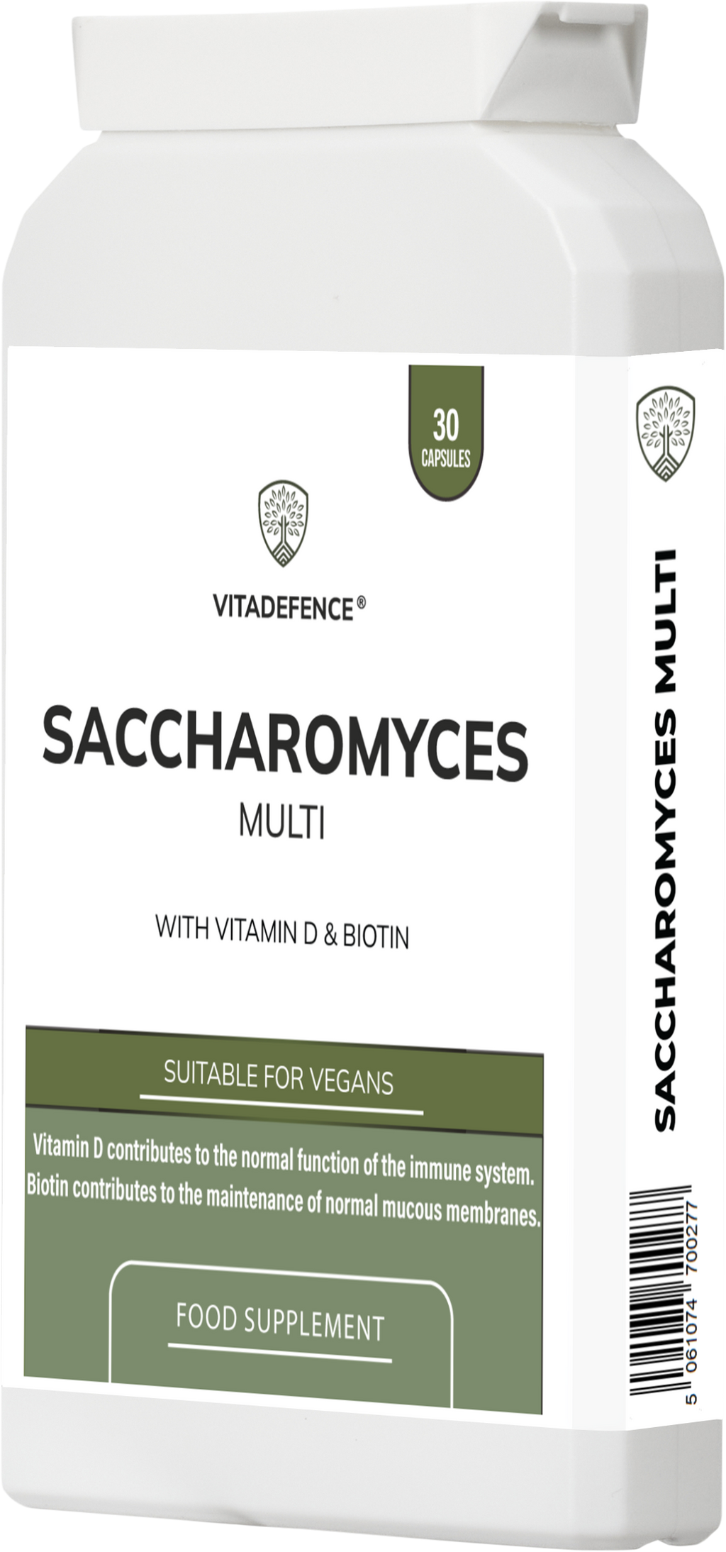 Saccharomyces Multi | With Vitamin D3, Biotin, Olive Leaf & Bamboo Silica – 30 Capsules
