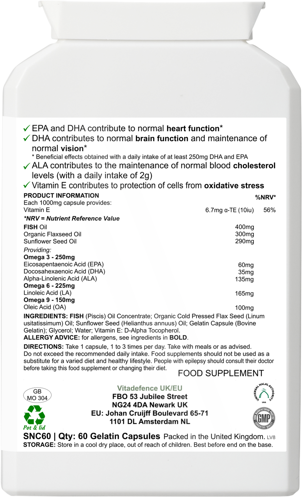 Omega 3-6-9 Multi — 60 Gelatin Capsules