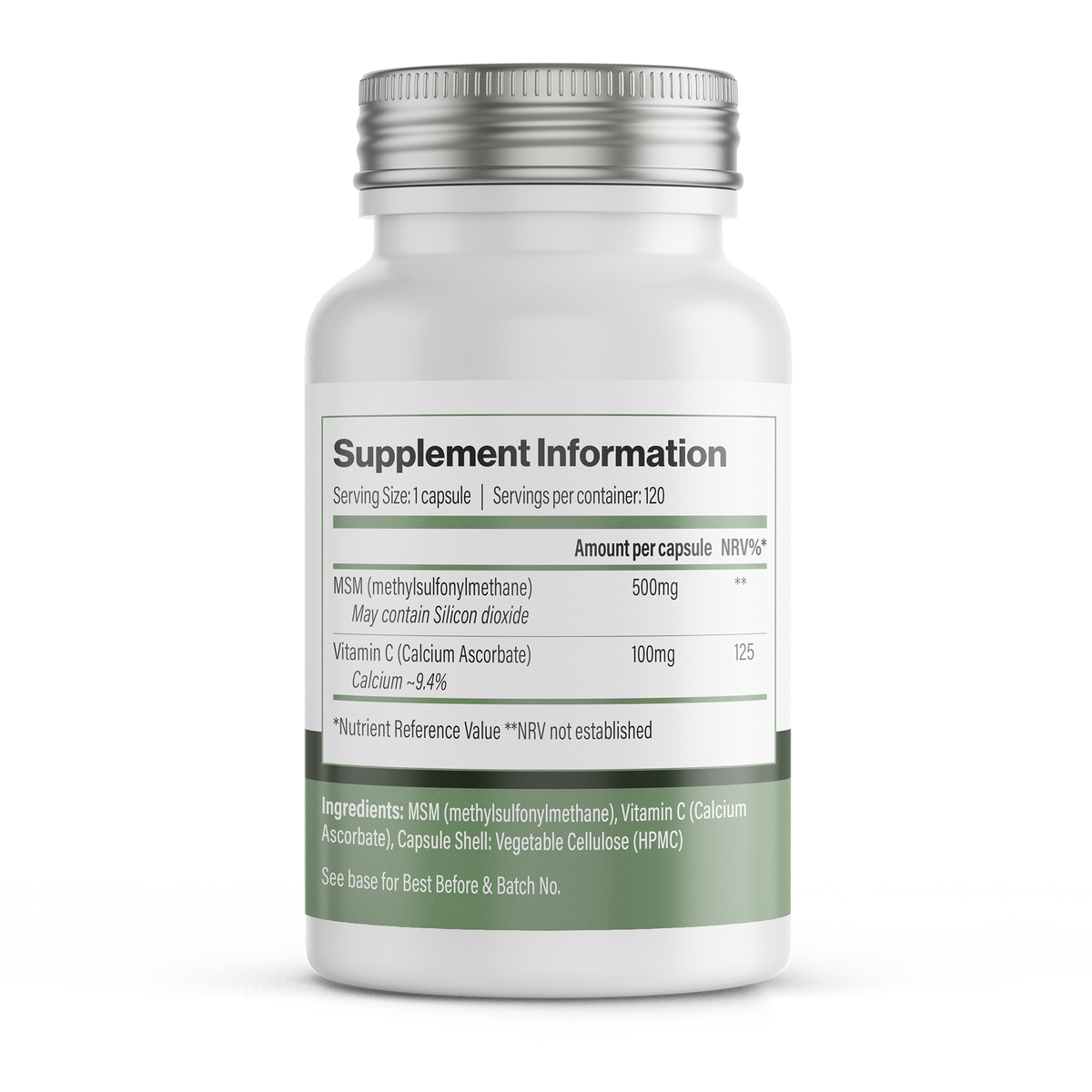 MSM + Vitamin C — 120 Count