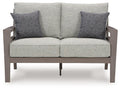 Hillside Barn - Loveseat W/Cushion - Gray / Brown